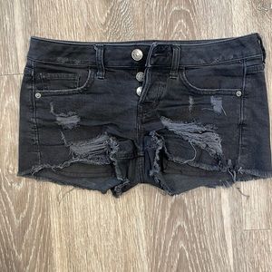 Distressed low rise Jean shorts
